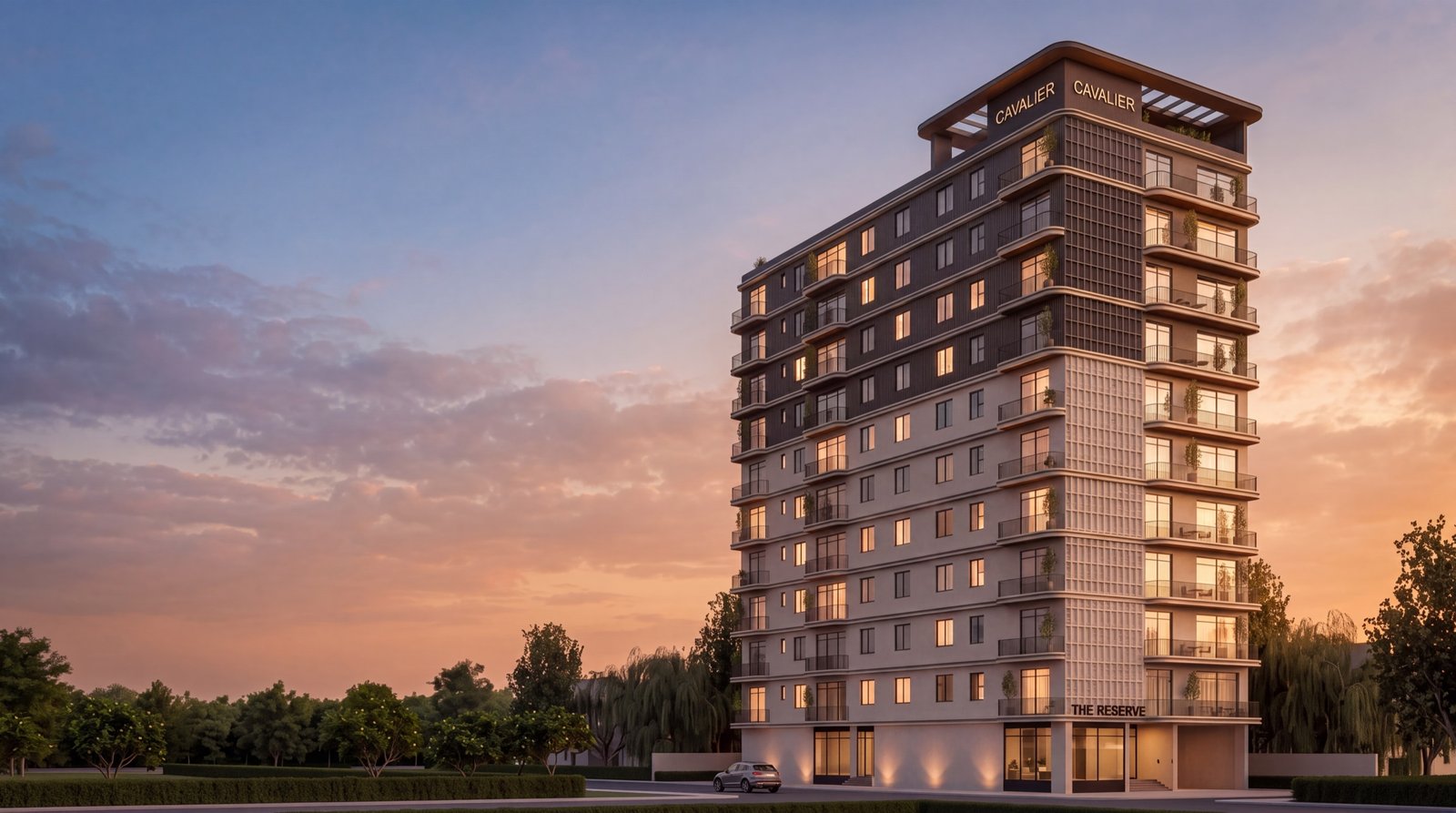 The Reserve, Gulberg III, Lahore at sunset