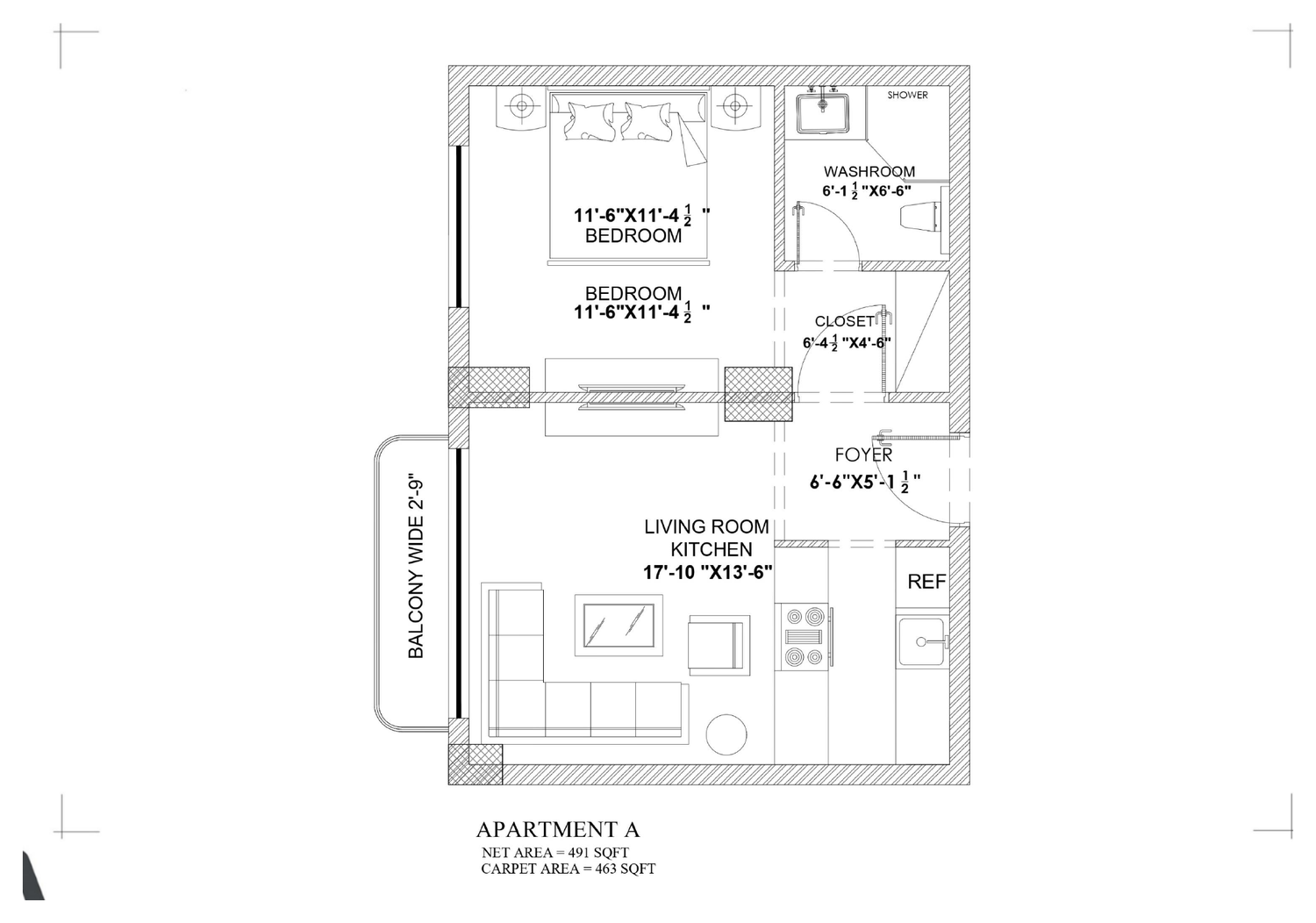 Floor plan, Apartment A