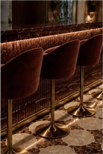 Velvet bar stools